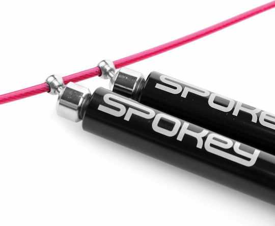 Spokey Crossfit Tweet II Σχοινάκι Ταχύτητας Ροζ με Ρυθμιζόμενο Μήκος