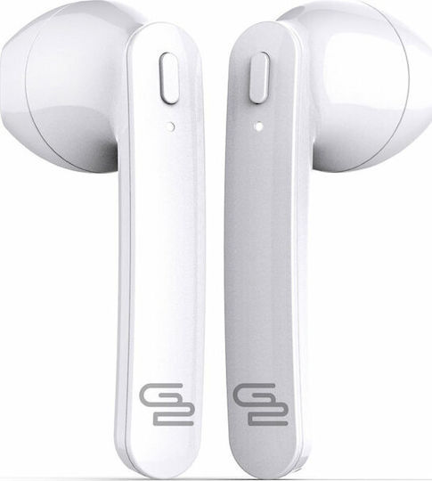 GoGEN Bar Earbud Bluetooth хендсфри Слушалки с Устойчивост на Пот и Кутийка за Зареждане Бял