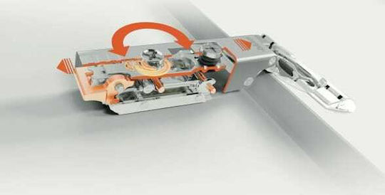 Blum Clip Top Metallic Cabinet Hinge Corner with Brake Ασημί 155º 16mm