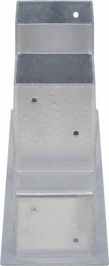 vidaXL Stacking Firewood Supports Silver Steel 4pcs Accessories