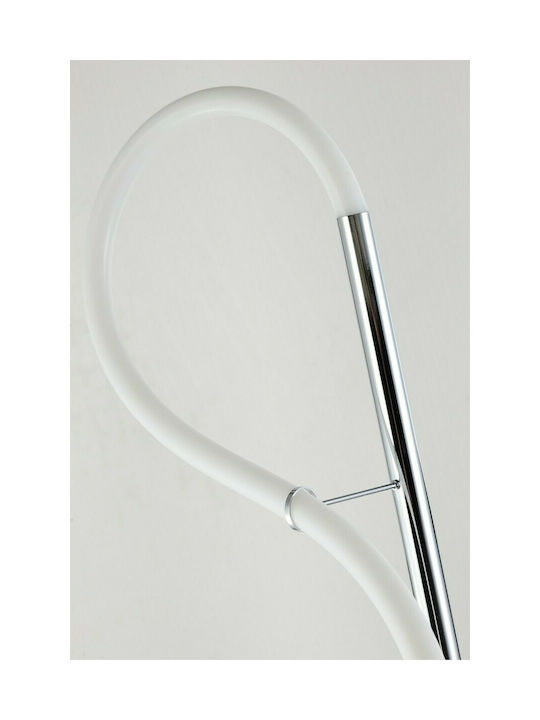 Hatzipantos Stores LED Floor Lamp H165xW28cm. with Natural White Light Silver