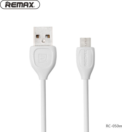 Remax Lesu RC-050m 1m Regular USB 2.0 to micro USB Cable White