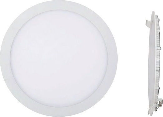 Spot Light Rund Vertieft LED Panel 12W mit Natürliches Weiß Licht 4000K