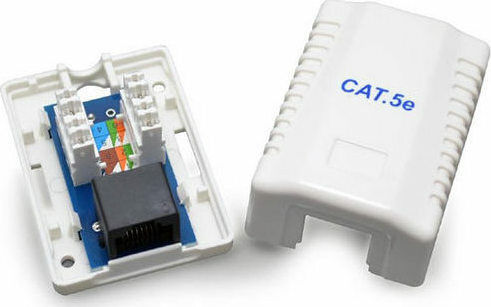 Cablexpert CAT5E UTP Single Port Surface Mount Box