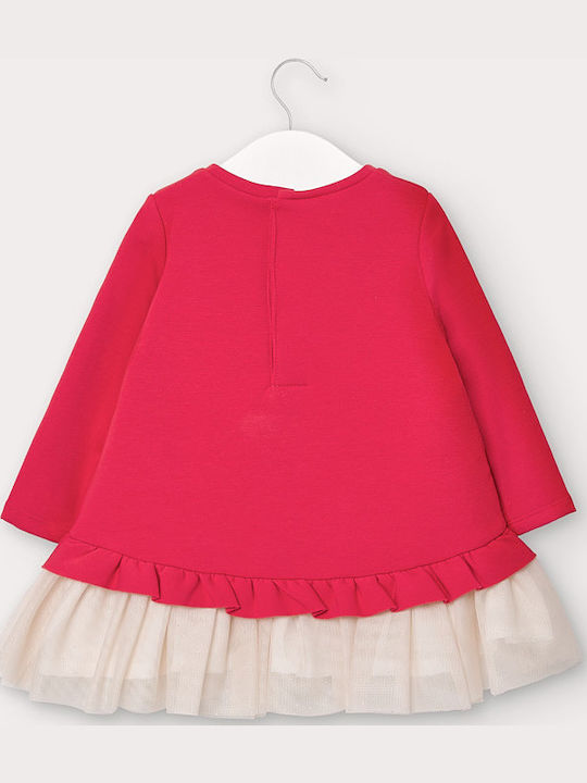 Flamingo Mädchenkleid Mädchenkleider Fuchsie Langärmelig Tüll Set aus 2 mit Zubehör