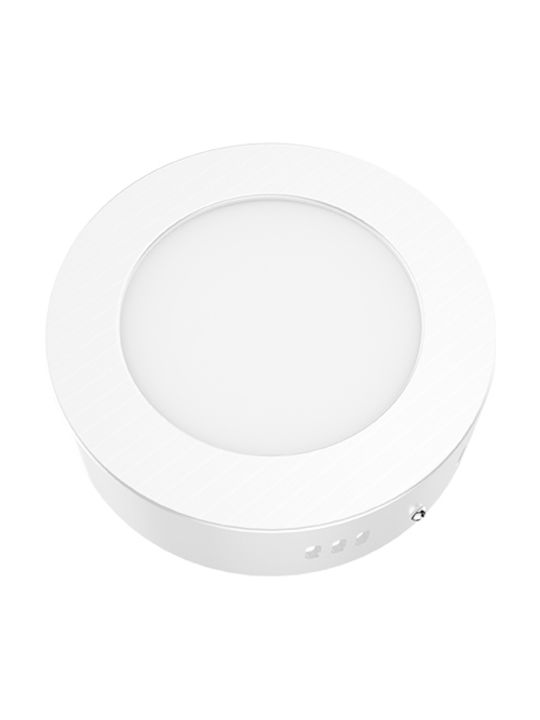 Aca Round Plastic Recessed Spot with Integrated LED and Natural White Light 6W 430Lm White 12x12cm.