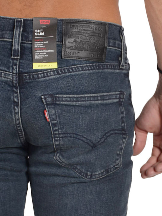 511 Men's Jeans Pants with Slim Narrow Fit Stone Wash Blue