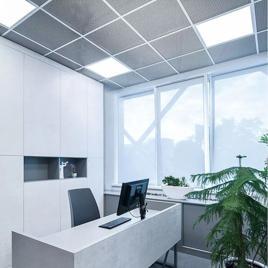 V-TAC Τετράγωνο Χωνευτό LED Panel 40W με Θερμό Λευκό Φως 3000K 60x60εκ.