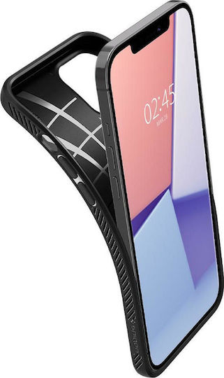 Spigen Liquid Air Back Cover Silicone Black (iPhone 12 / 12 Pro)