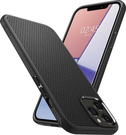 Spigen Liquid Air Back Cover Silicone Black (iPhone 12 / 12 Pro)