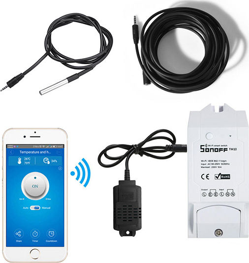 GloboStar Sonoff AM2301 Senzor Temperatură - Umiditate Jack Cu Cablu 0.5m