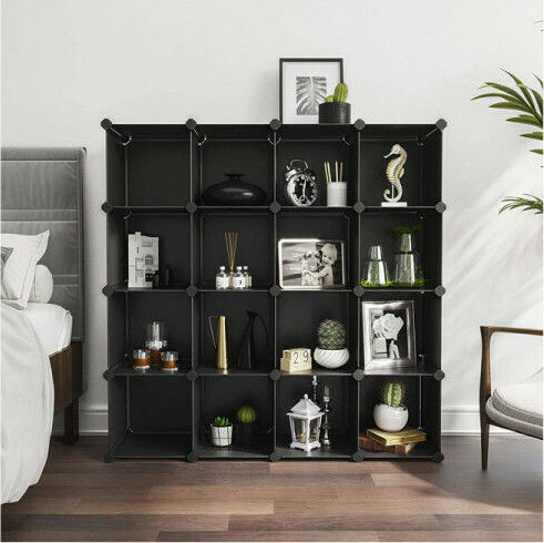 Bibliothek Schwarz 153x31x153cm