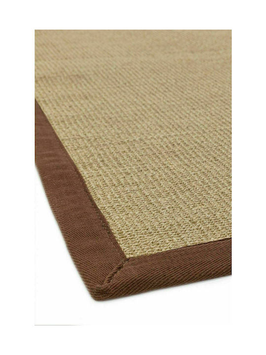 Asiatic London Sisal Rug Rectangular Summer Wicker Linen / Chocolate