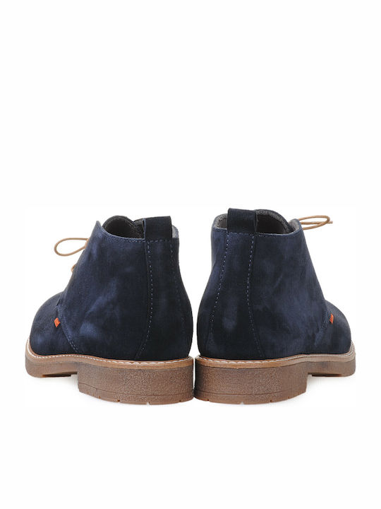 Suede Women's Ankle Boots Navy Blue