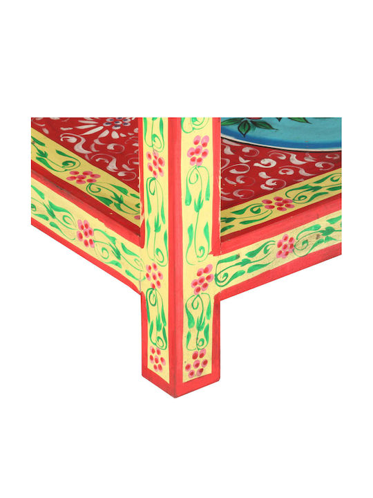 Solid Wood Console Table Multicolour L80xW35xH75cm