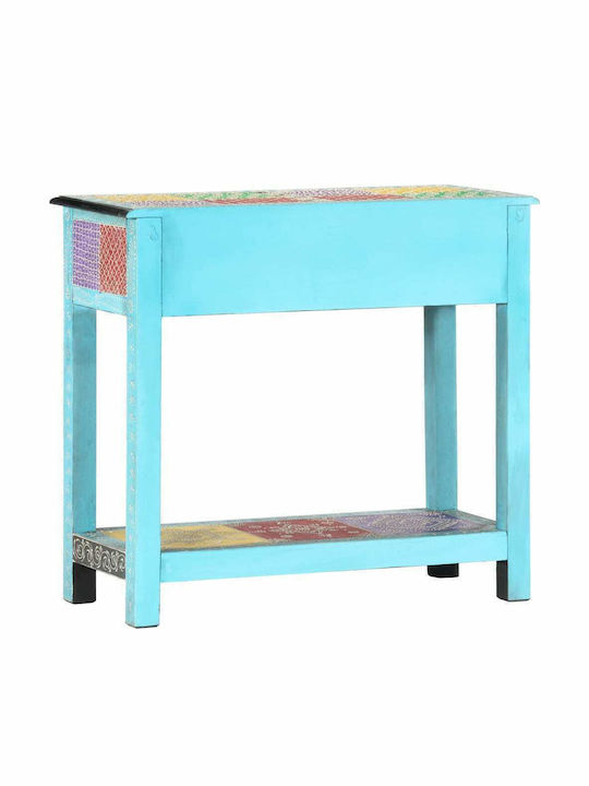 Solid Wood Console Table Multicolour L80xW35xH75cm