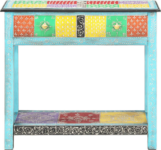 Solid Wood Console Table Multicolour L80xW35xH75cm