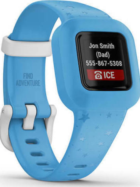 Garmin Kids Digital Watch Vivofit Jr 3 with Rubber/Plastic Strap Blue