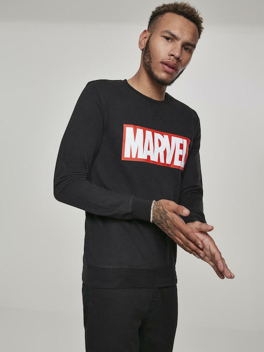 Merchcode Logo Crewneck T-shirt Μαύρο