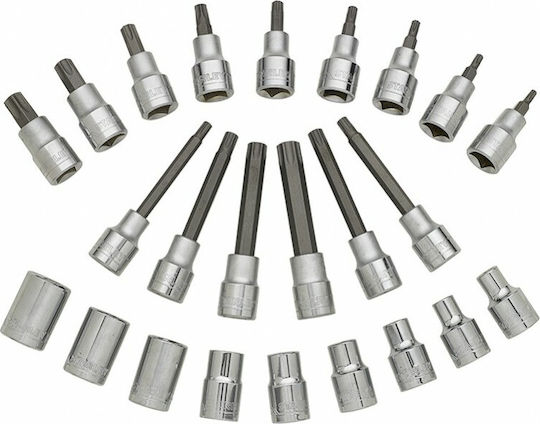 Stanley Long Socket with Motor Torx and Socket 1/2'' Set 24pcs