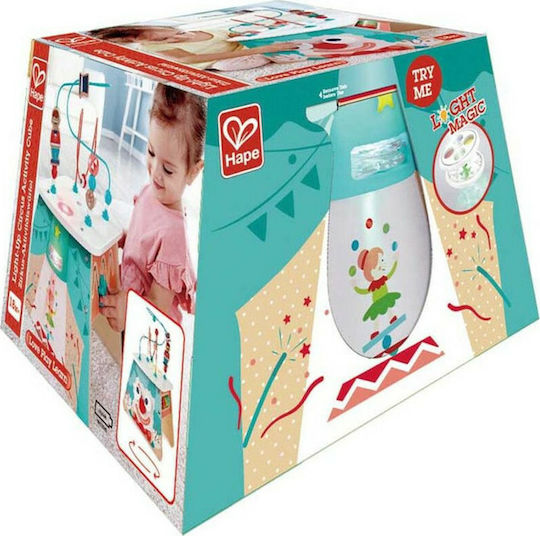 Hape Activity Cube Activity Cube Light-Up Circus made of Wood with Lights for 18++ Months