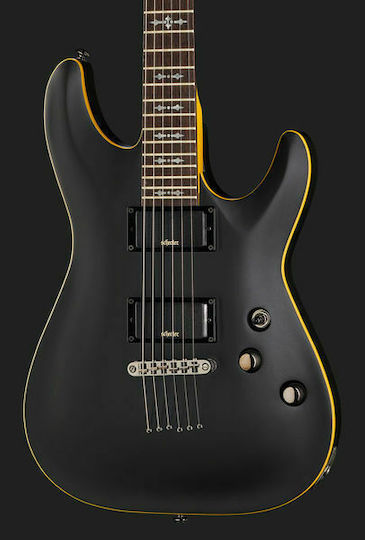 Schecter Demon-6 ABSN Electric Guitar Stratocaster with HH Pickup Configuration Aged Black Satin
