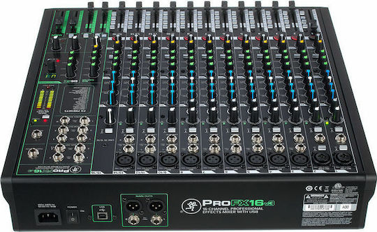 Mackie ProFX16v3 Analoge Konsole 16 Kanäle mit Phantom Power & 11 XLR-Eingänge