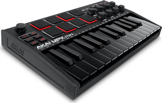 Akai Proffesional Midi Keyboard MPK Mini MK3 with 25 Keys Black All Black Keys