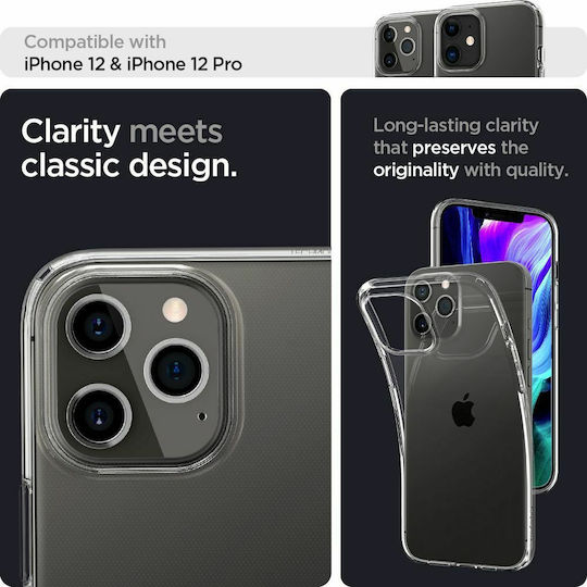 Spigen Liquid Crystal Back Cover Silicone Transparent (iPhone 12 / 12 Pro)