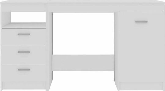 Birou din Lemn Alb 140x50x76cm