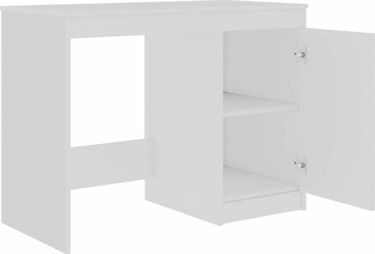 Birou din Lemn Alb 140x50x76cm