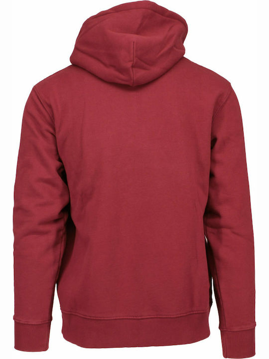 Φούτερ με Κουκούλα Burgundy
