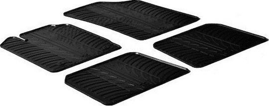 Lampa Set of Front and Rear Mats 4pcs Tray Type for Renault Thalia Black