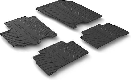 Lampa Set of Front and Rear Mats 4pcs Tray Type for Suzuki Vitara Black