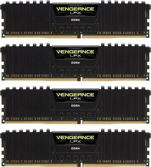 Corsair Vengeance LPX DDR4 32GB RAM με 4x8GB Modules και Ταχύτητα 3600 για Desktop