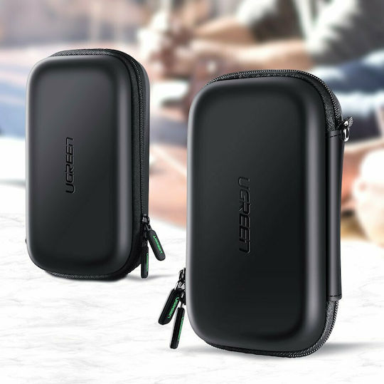 Ugreen Protective Case Shockproof Carrying Case for 2.5mm HDD or SSD Hard Disk with Space for Axisuar Black (40707)