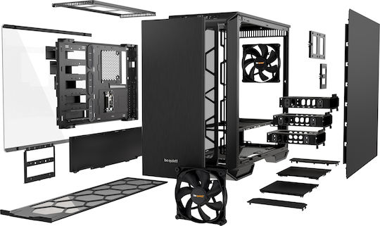 Be Quiet Dark Base 700 Gaming Midi Tower Κουτί Υπολογιστή με Πλαϊνό Παράθυρο και RGB Φωτισμό Μαύρο
