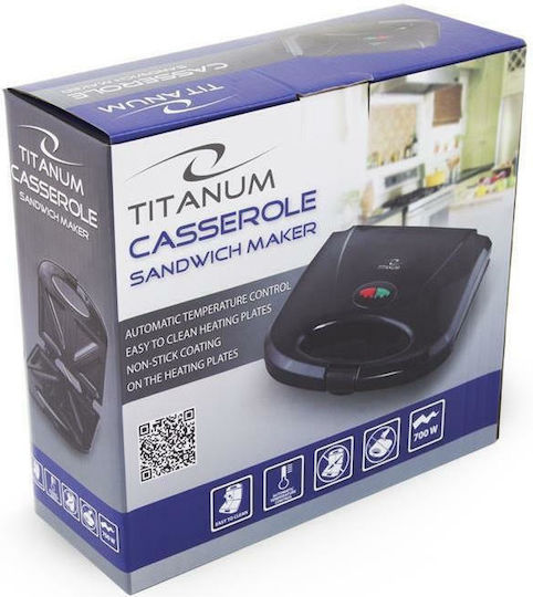 Esperanza Titanum Casserole Sandwich Maker for 2 Sandwiches 750W Black