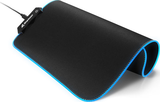 Sharkoon 1337 RGB V2 Gaming Mouse Pad Medium (360mm) With RGB Lighting Via USB Black