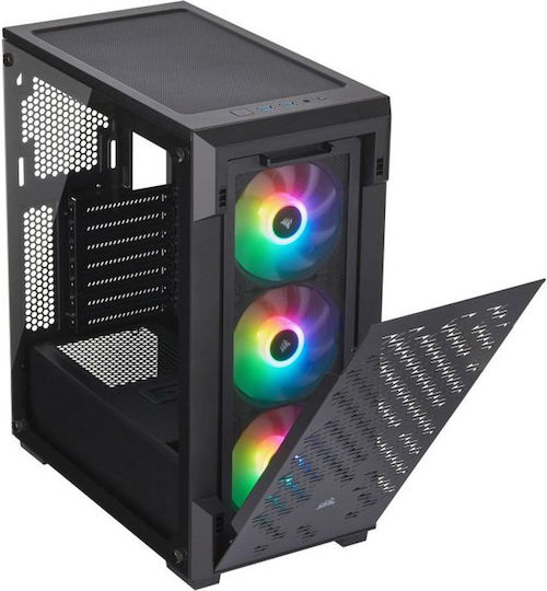 Corsair iCUE 220T RGB Gaming Midi Tower Computer Case with Side Window Black