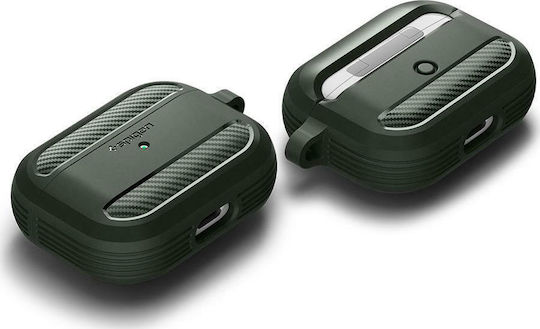 Spigen Rugged Armor Case Silicone in Green color for Apple AirPods Pro