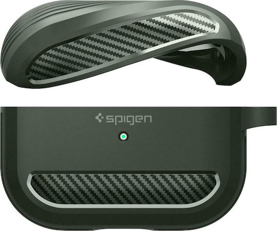 Spigen Rugged Armor Case Silicone in Green color for Apple AirPods Pro