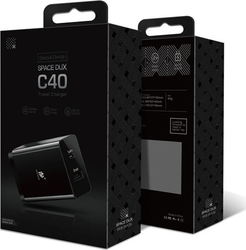 Dux Ducis Wireless Charger with USB-A and USB-C Power Delivery Black (C40)