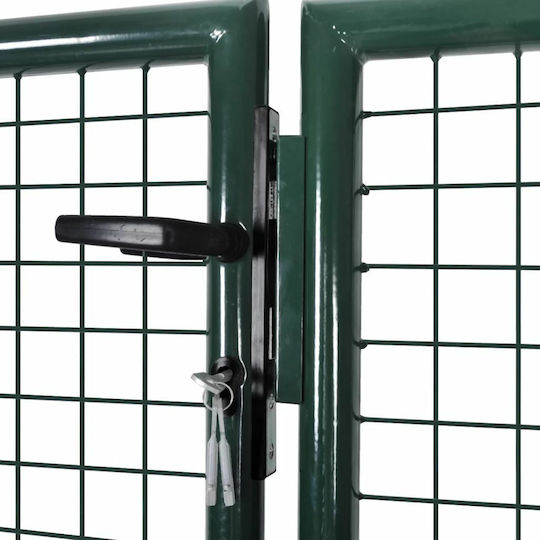 vidaXL Metal Fence Gate in Green Color 75cm x 2.89m