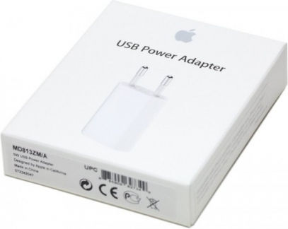 Apple Φορτιστής Χωρίς Καλώδιο με Θύρα USB-A 5W Λευκός (MD813ZM/A)