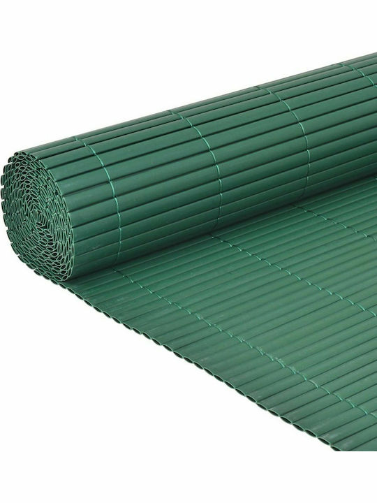 vidaXL Двойна градинска ограда от PVC Каламоти Пластична с Половин рид 1.5x5m