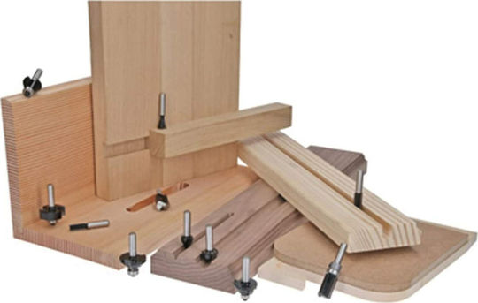 Bosch Set of Router Bits for 6mm Shank Cutter Set Carbide for Edge Shaping in Wood 6mm 15pcs