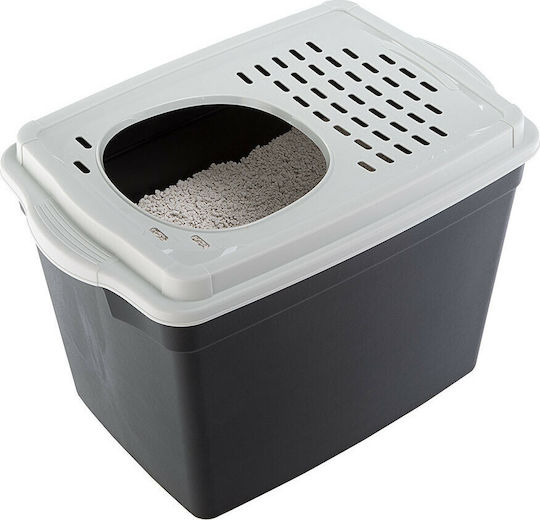 Ferplast Jumpy Τουαλέτα Γάτας Κλειστή Γκρι Μ57 x Π39 x Υ39cm