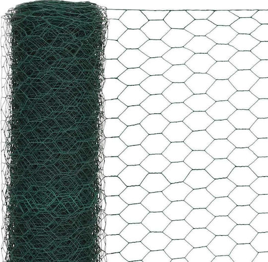 vidaXL Wire Fencing with PVC Coating Green 1.2x25m