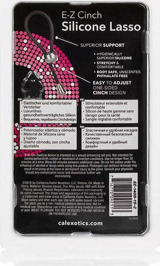 Calexotics E-Z Cinch Silicone Lasso Black